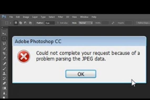 Почему файл (фото) в jpeg формате не открывается в Photoshop?